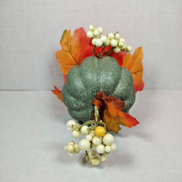 Perfect Harvest Stacked Pumpkins Thanksgiving Halloween Fall Autumn Multicolor - Picture 12 of 15